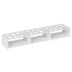 Rek voor kuvetten 24 gaten voor kuvetten | 250 x 54 x 37 mm | wit